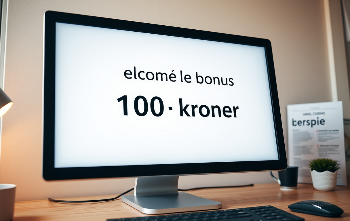 Skjermbilde av 100 kr gratis bonus på et nettcasino.