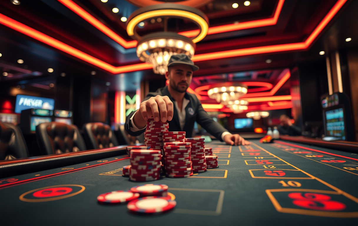 Highroller casino med store innsatser og luksuriøs atmosfære.